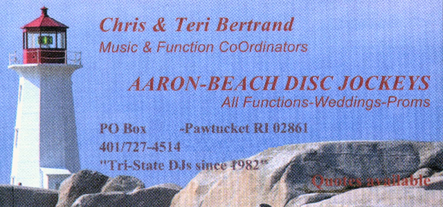RI-MA-CT Wedding DJ & RI-MA-CT DJ Services & RI-MA-CT Disc Jockeys business card lighthouse